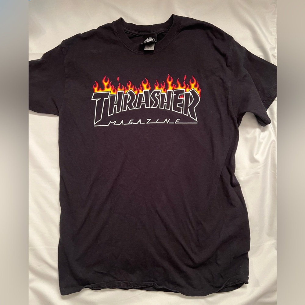 Thrasher black flame tee